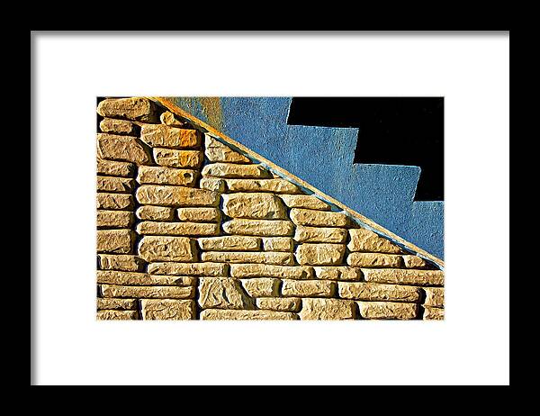 Stairs Framed Print featuring the photograph Shapes And Forms Of Station Stairway by Gary Slawsky