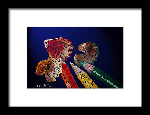 Color Framed Print featuring the painting Sharp Pencils by Dale Turner