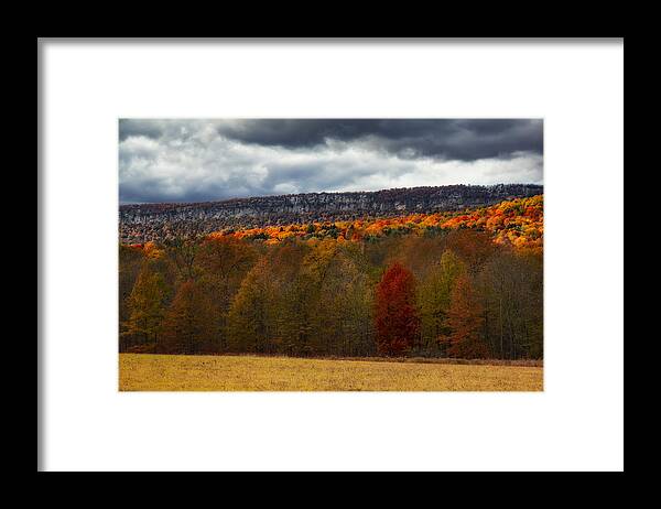 Shawangunk Framed Print featuring the photograph Shawangunk Mountains Hudson Valley NY by Susan Candelario