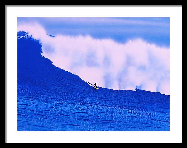 Surfing Framed Print featuring the painting Cortes Bank 2012 by John Kaelin