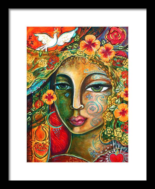 Visionary Art Framed Print featuring the painting She Loves by Shiloh Sophia McCloud