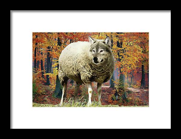 Sheep's Clothing Framed Print featuring the painting Sheep's Clothing by Harry Warrick