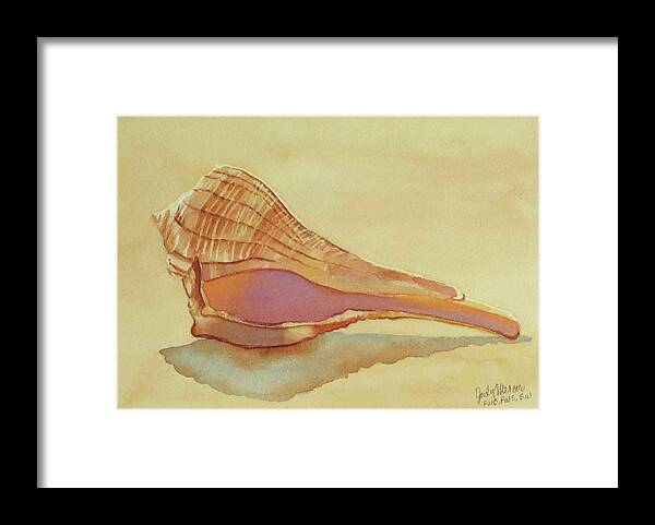 Seashells Framed Print featuring the painting Shell 5 by Judy Mercer