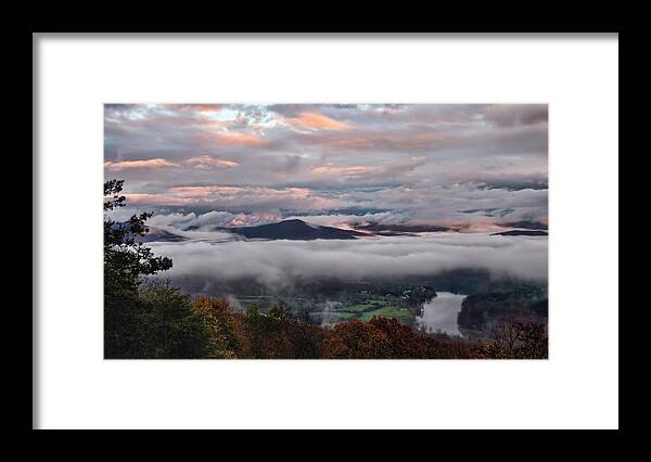 Sunset Framed Print featuring the photograph Shenandoah Valley November 2015 Skies by Lara Ellis