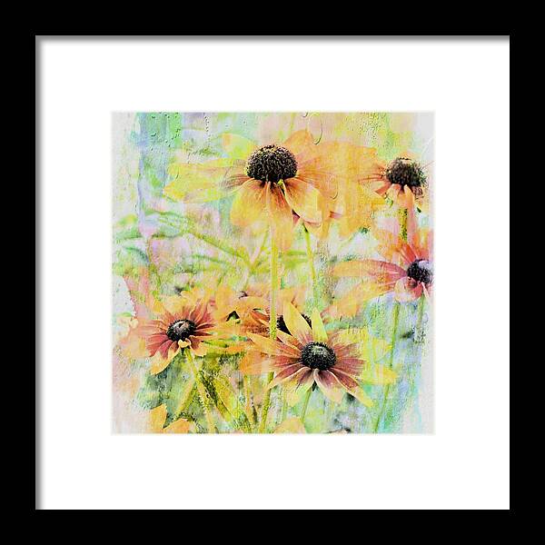 Flower Framed Print featuring the photograph Sherbet Flowers by Virginia Folkman