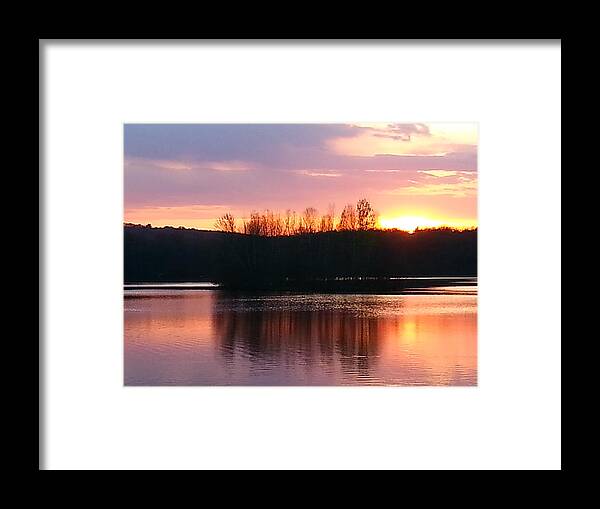 Sunset Framed Print featuring the photograph Sherbet Sunset by Dani McEvoy