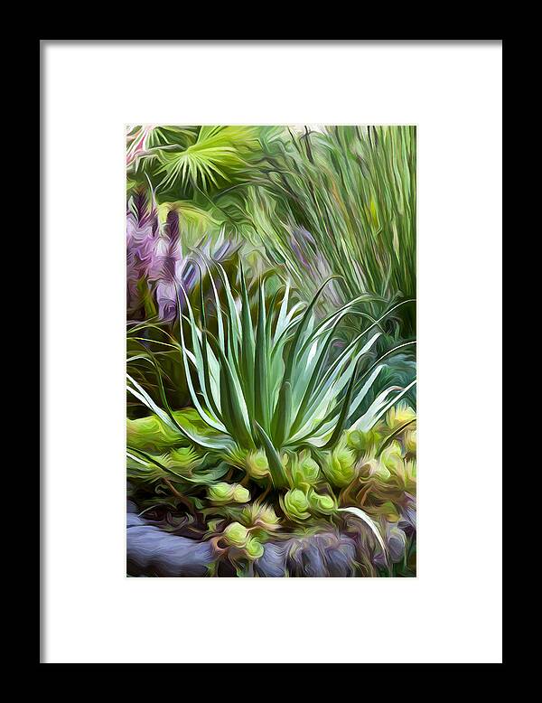 Containers Framed Print featuring the photograph Sherrie's Spider Agave by Saxon Holt