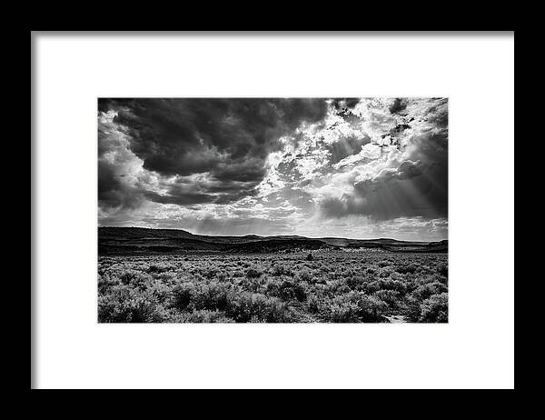 Clouds Framed Print featuring the photograph Shine Down on Me by Steven Clark