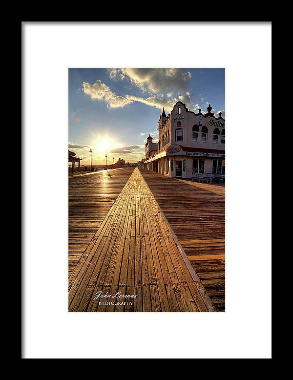 Boardwalk Framed Print featuring the photograph Shining Walkway by John Loreaux