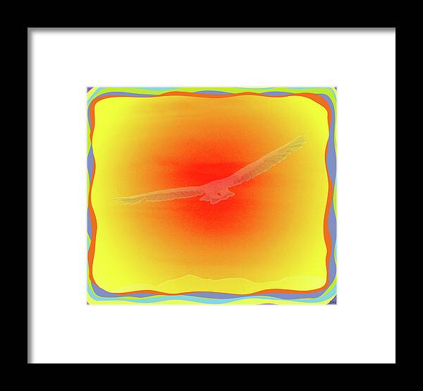 Shinning Flight Framed Print featuring the digital art Shinning Flight by Debra   Vatalaro
