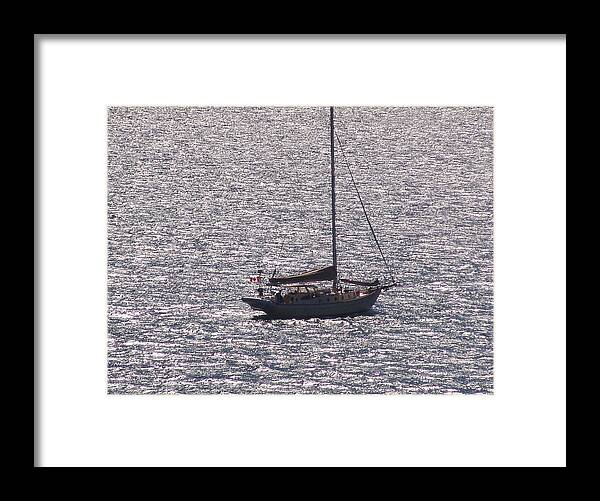 Boat Framed Print featuring the photograph Ship at Sea by Kevin Callahan