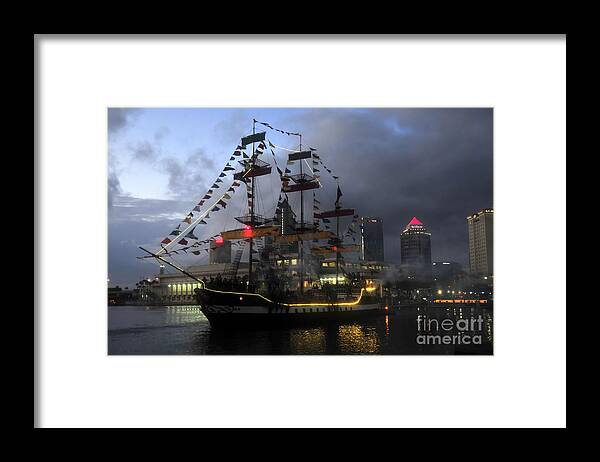 Tampa Bay Florida Framed Print featuring the photograph Ship in the Bay by David Lee Thompson