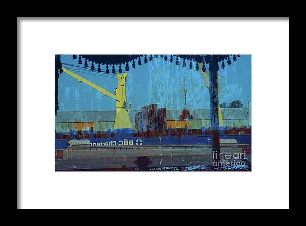 Abstract Framed Print featuring the photograph Shipping Reflections by Randall Weidner