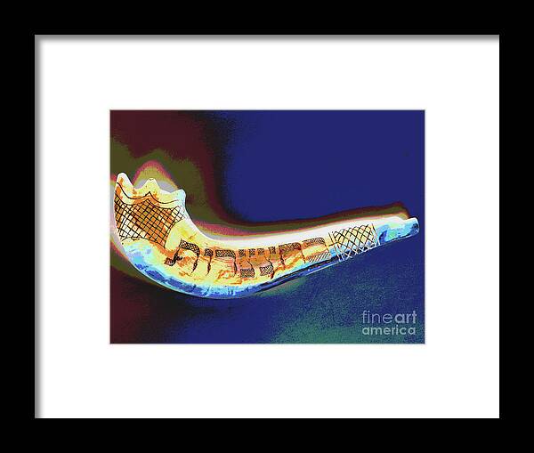 Judaica Framed Print featuring the photograph Shofar by Larry Oskin