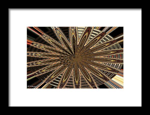 Shooting Star Abstract Framed Print featuring the digital art Shooting Star Abstract by Tom Janca