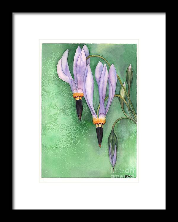 Shooting-star Framed Print featuring the painting Shooting Star by Hilda Wagner