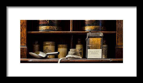Shop Framed Print featuring the photograph Shop Counter by Heather Applegate