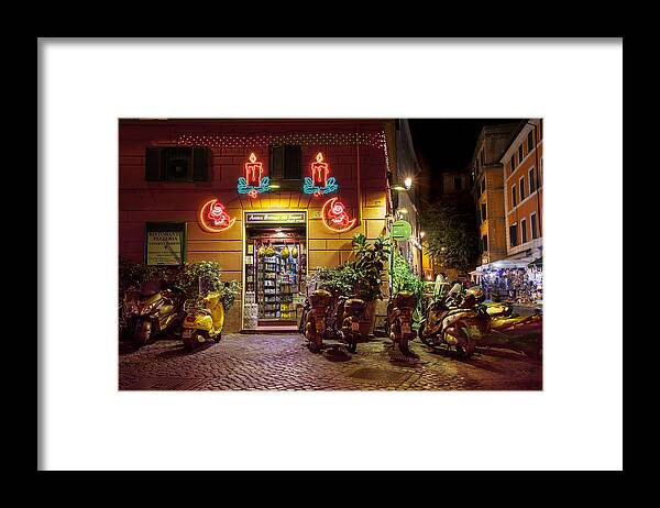 Italy Framed Print featuring the photograph Shop in Rome by Al Hurley