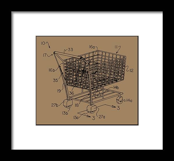 Shopping Cart Framed Print featuring the painting Shopping Cart by Unknown