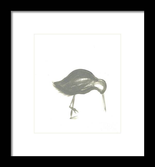 Bird Framed Print featuring the drawing Shore Bird by Corinne Carroll