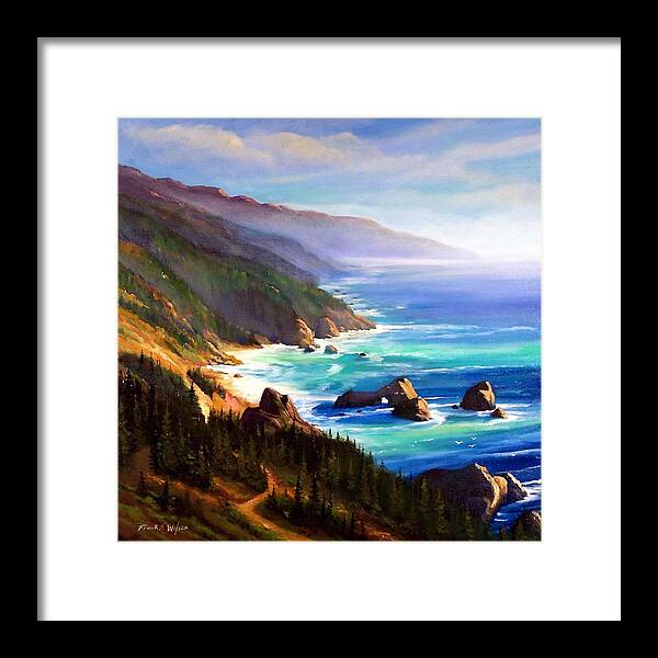 Shore Trail Framed Print featuring the painting Shore Trail by Frank Wilson