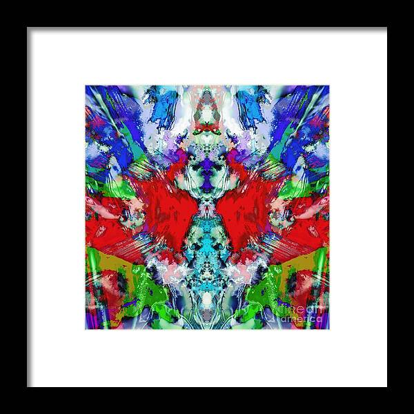 Dynamic Framed Print featuring the digital art Shouting flares by Keith Mills