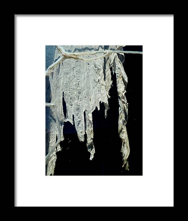 Bodie State Park Framed Print featuring the photograph Shredded Curtains by Amelia Racca