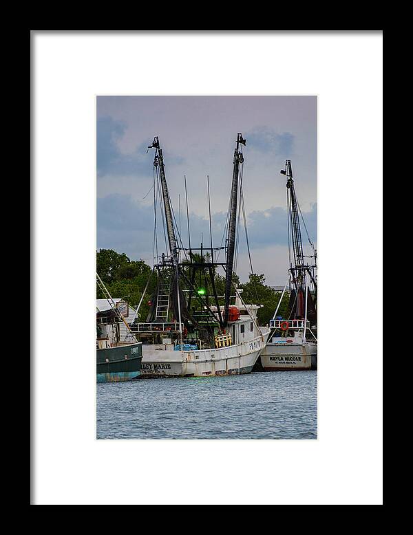 Maritime Framed Print featuring the photograph Shrimp Boat by Artful Imagery