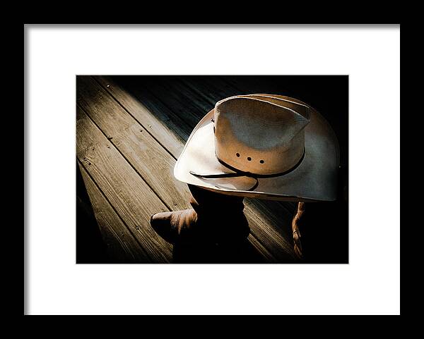 Boot Framed Print featuring the photograph Shrunken Cowboy by Jeanne Sheridan