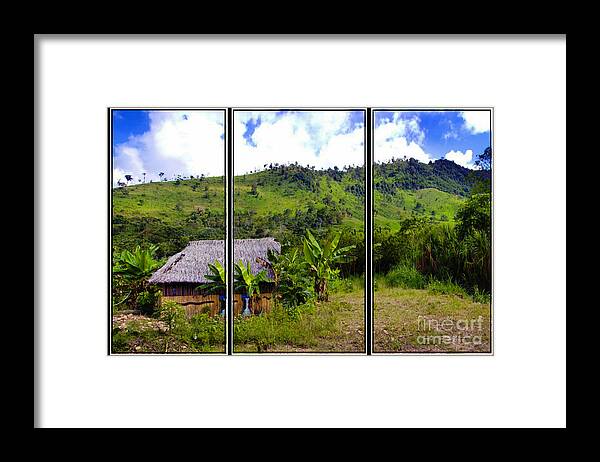 Shuar Framed Print featuring the photograph Shuar Hut In The Amazon by Al Bourassa