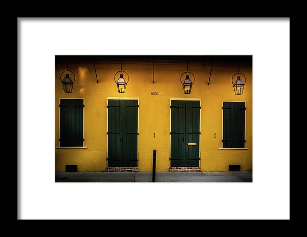 613 Framed Print featuring the photograph Shutters At 613 by Greg and Chrystal Mimbs