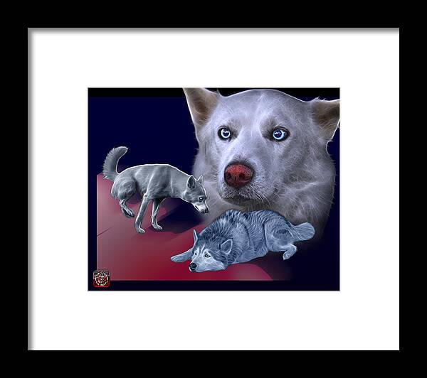 Siberian Husky Framed Print featuring the painting Siberian Husky - Modern Dog Art - 0002 by James Ahn