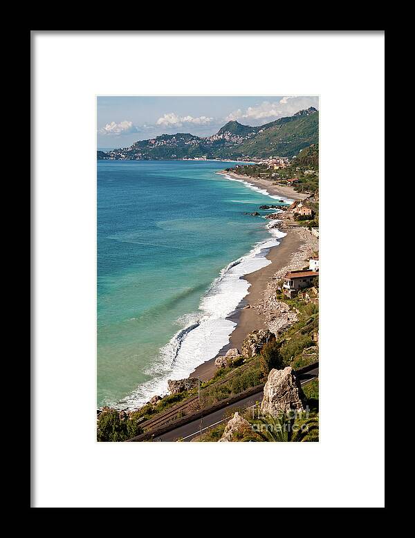 Sicilian Sea Sound Framed Print featuring the photograph Sicilian Sea Sound by Silva Wischeropp