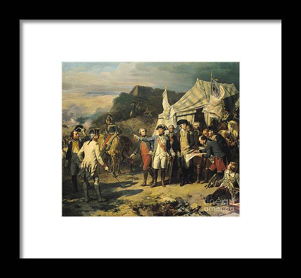 Siege Framed Print featuring the painting Siege of Yorktown by Louis Charles Auguste Couder