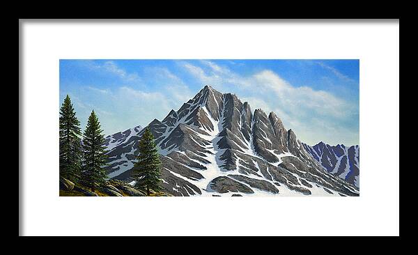 Mountains Framed Print featuring the painting Sierra Peaks by Frank Wilson