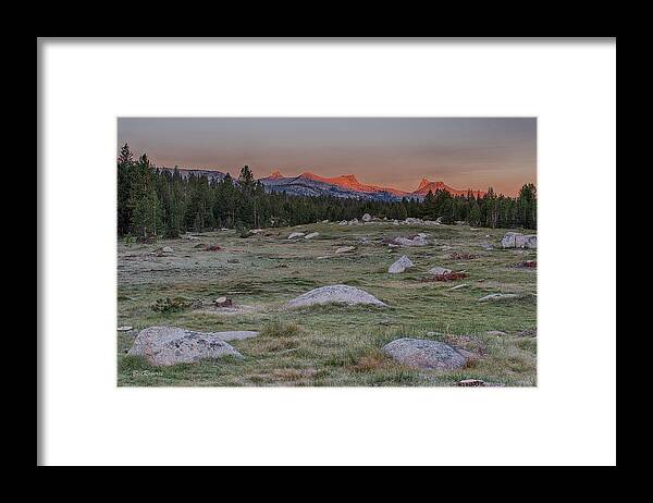 Cathedral Peak Framed Print featuring the photograph Sierra Sunrise by Bill Roberts