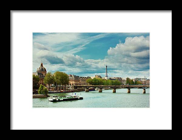 France Framed Print featuring the photograph Sightseeing on the River Seine by Kevin Schwalbe