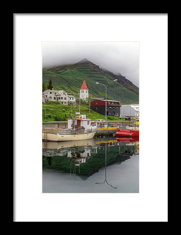 Iceland Framed Print featuring the photograph Siglufjorour, Iceland by Tom Singleton