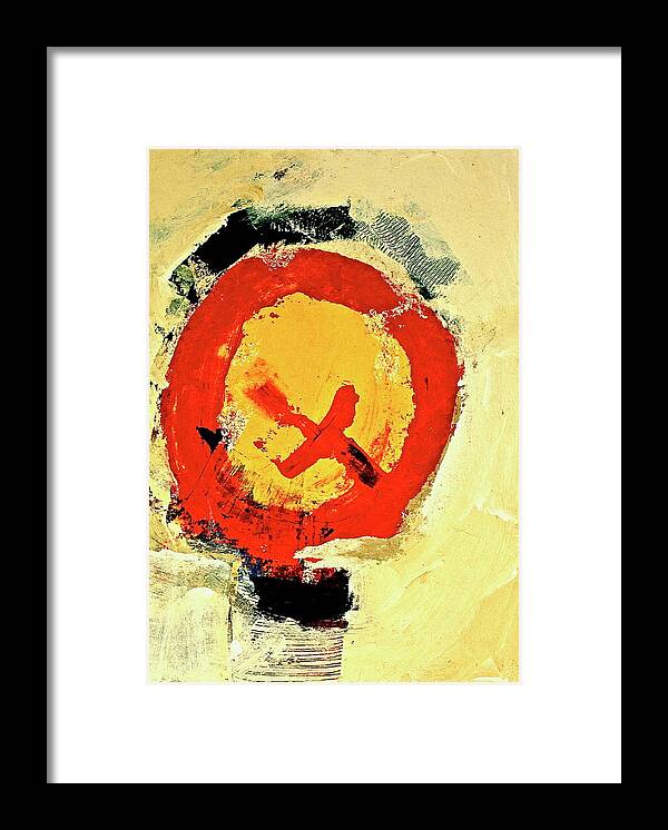 Abstract Painting Framed Print featuring the painting Signal by Cliff Spohn