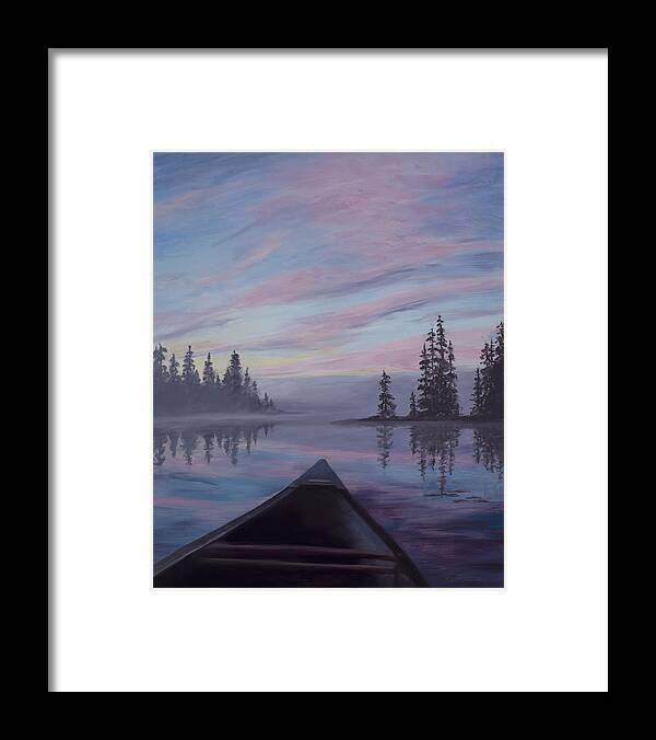 Oil Framed Print featuring the painting Silence by Mary Giacomini