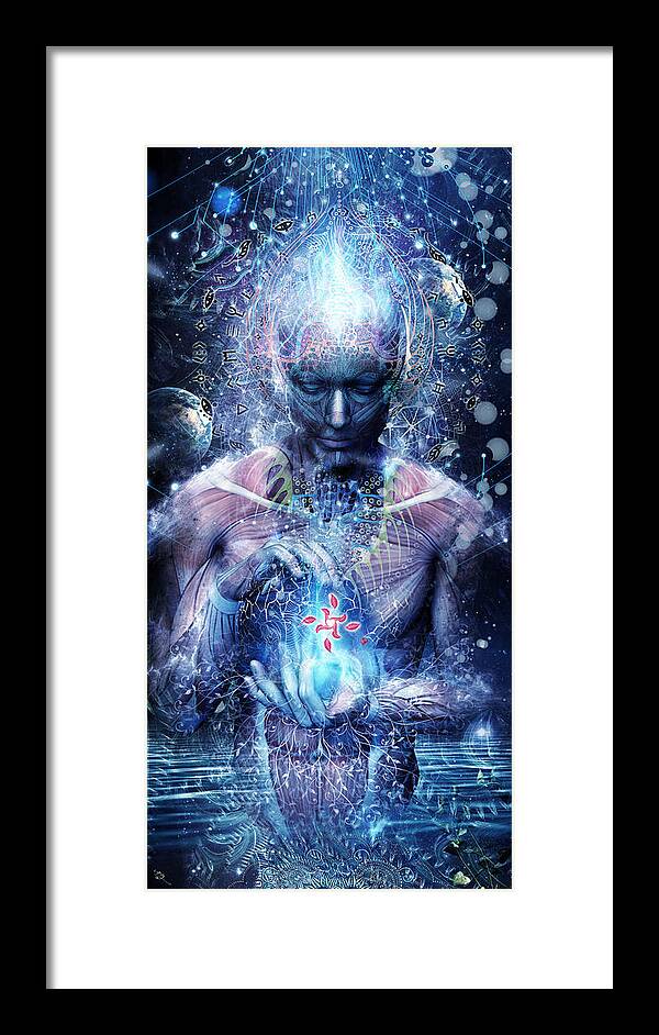 Spiritual Framed Print featuring the digital art Silence Seekers by Cameron Gray