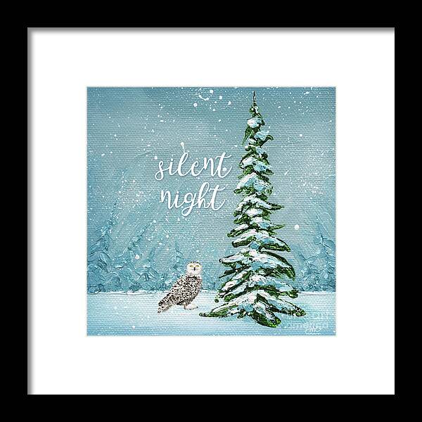 Winter Framed Print featuring the painting Silent Night by Annie Troe
