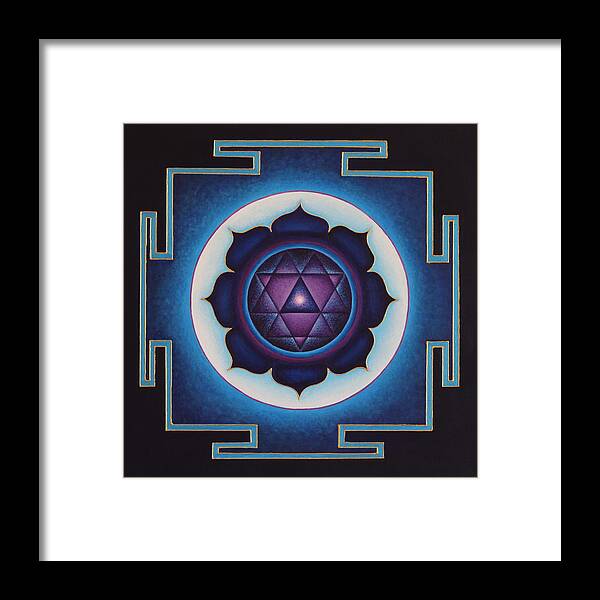 Mandala Framed Print featuring the painting Silent revelation by Erik Grind