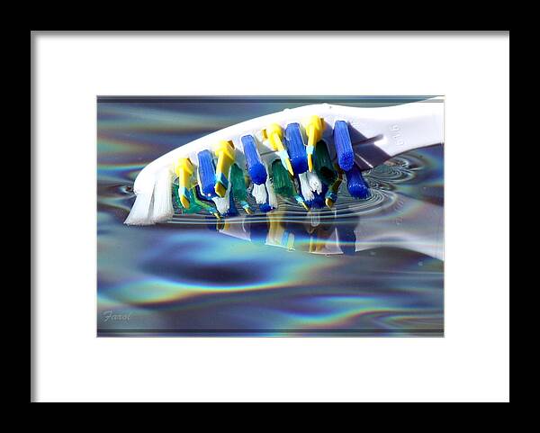 Toothbrush Framed Print featuring the photograph Silent Toothbrush by Farol Tomson