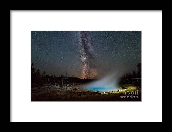 Silex Spring Framed Print featuring the photograph Silex Spring Milky Way by Michael Ver Sprill