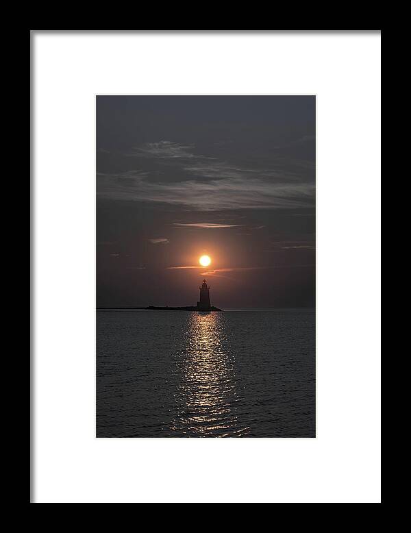 Cape Henlopen Framed Print featuring the photograph Silver and Gold Cape Henlopen Lighthouse by Jodi Lyn Jones