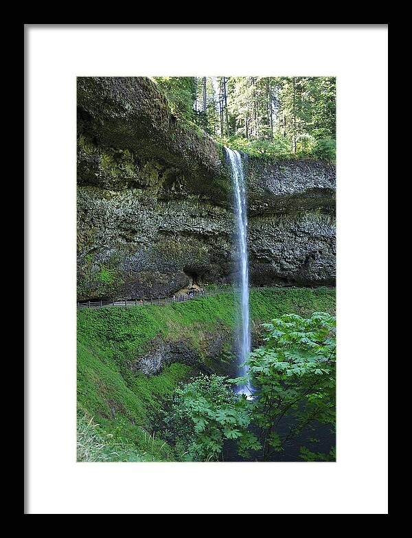 Landscape Framed Print featuring the photograph Silver Falls 2893 by Jerry Sodorff