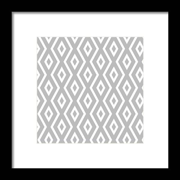Silver Framed Print featuring the mixed media Silver Pattern by Christina Rollo