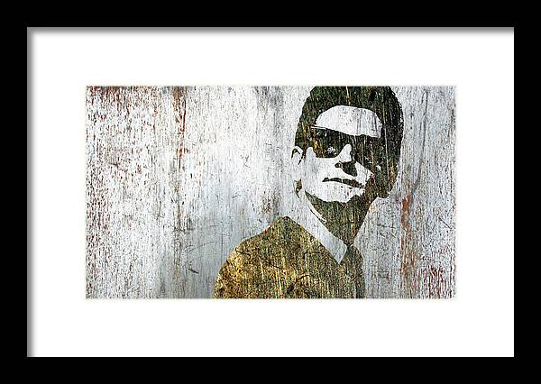 Roy Kelton Orbison Framed Print featuring the mixed media Silver Roy Orbison by Tony Rubino