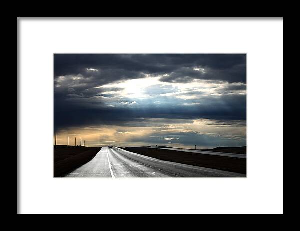 Weather Framed Print featuring the photograph Silverway by Darcy Dietrich